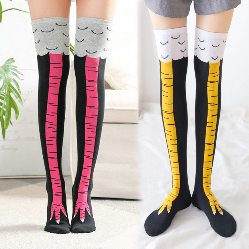 Funny Chicken Leg Socks - 1 paio di calzini alti al
