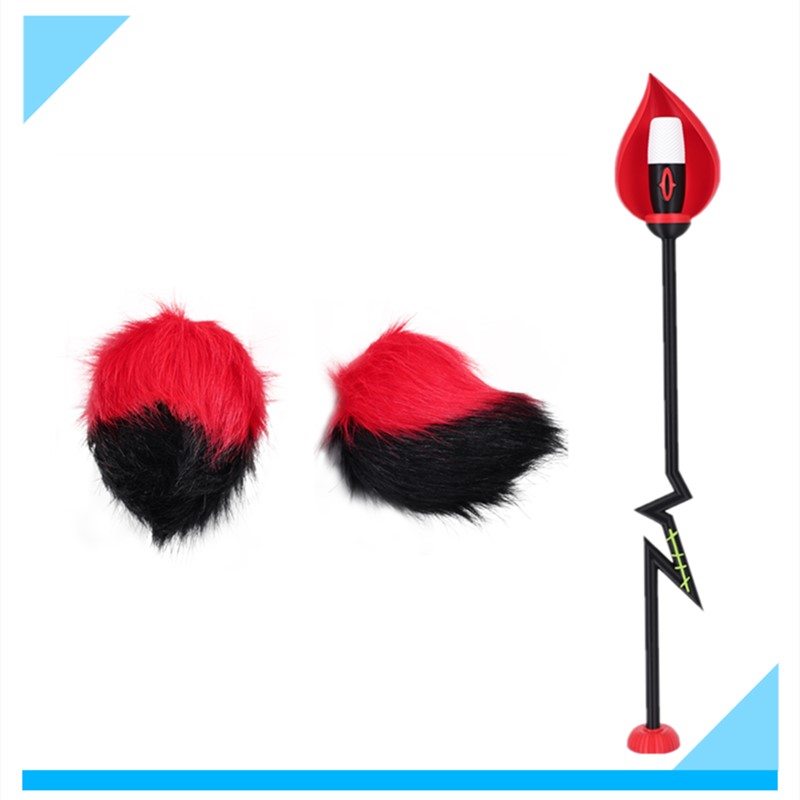 Magic Tricks - Alastor Cosplay Microfono Canna Puntelli Bastone