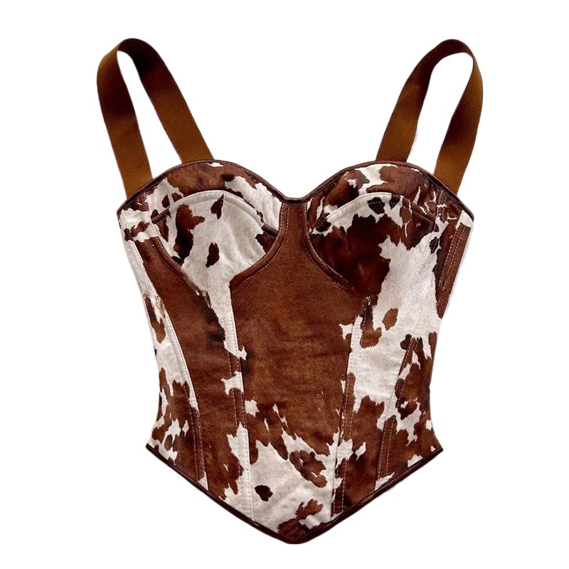 Medieval Renaissance Dress Women - Top Corsetto da Donna con Stampa