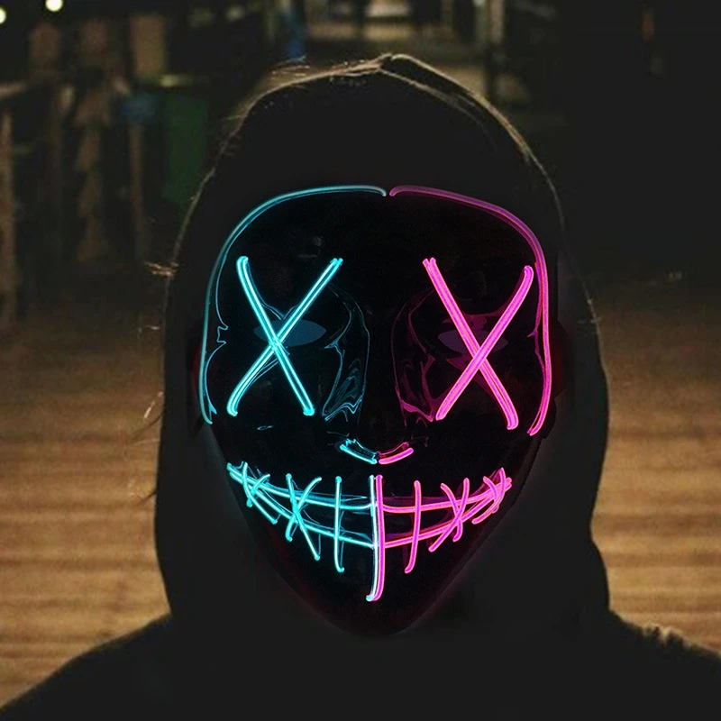 Led Purge Mask Halloween - Vendita calda Halloween incandescente maschera spaventosa