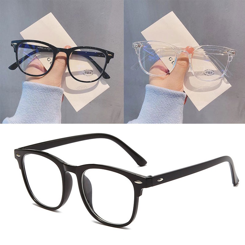 Glow In The Dark Party Glasses - Occhiali ultraleggeri retrò con montatura trasparente