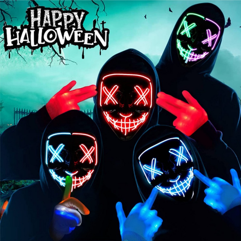 Led Purge Mask Halloween - Spaventoso Halloween Cosplay Maschera di spurgo