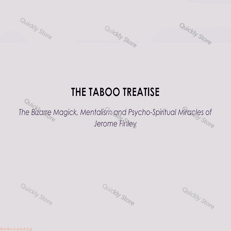Magic Tricks - Taboo Treatise 2025 di Jerome Finley
