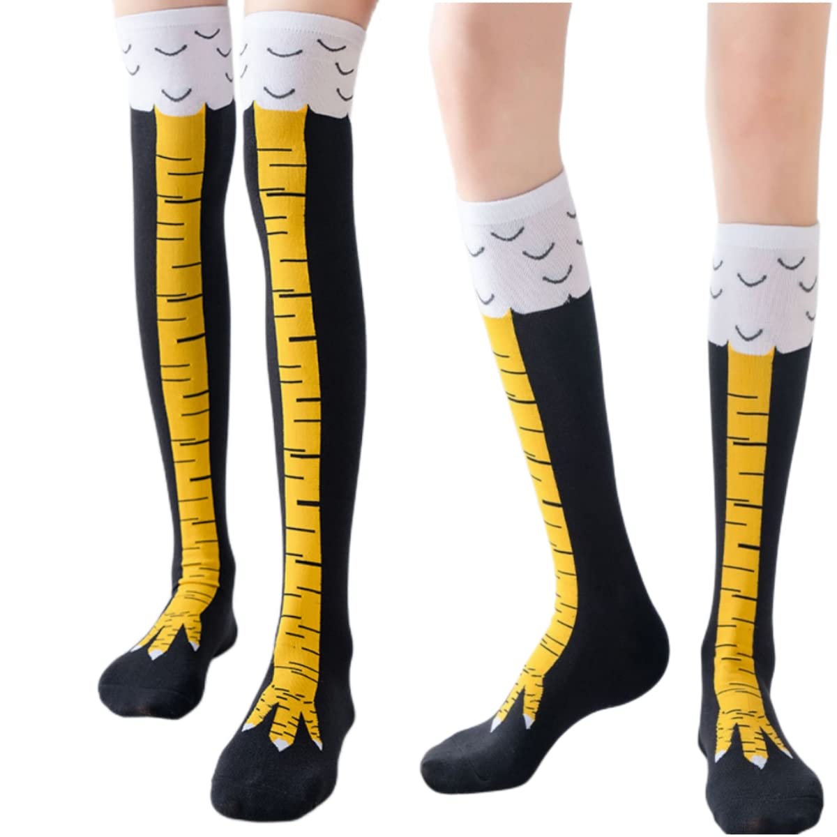 Funny Chicken Leg Socks - 1/2 paia di calzini alti al