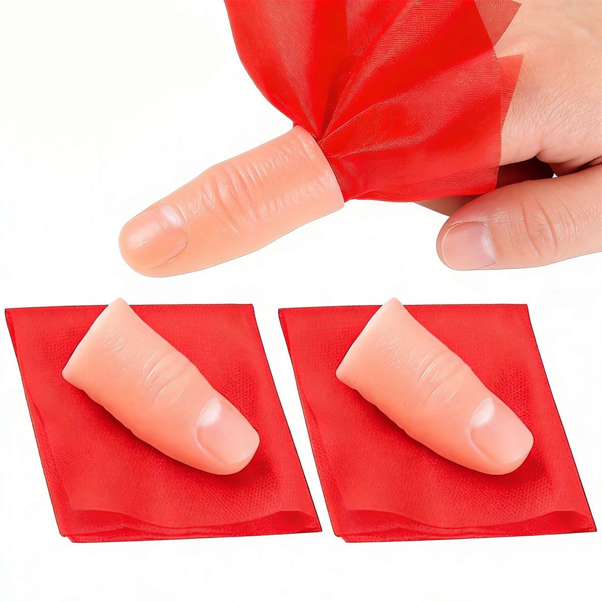 Thumb Tip Magic Trick Set - Set di 3 Sciarpe Magiche per
