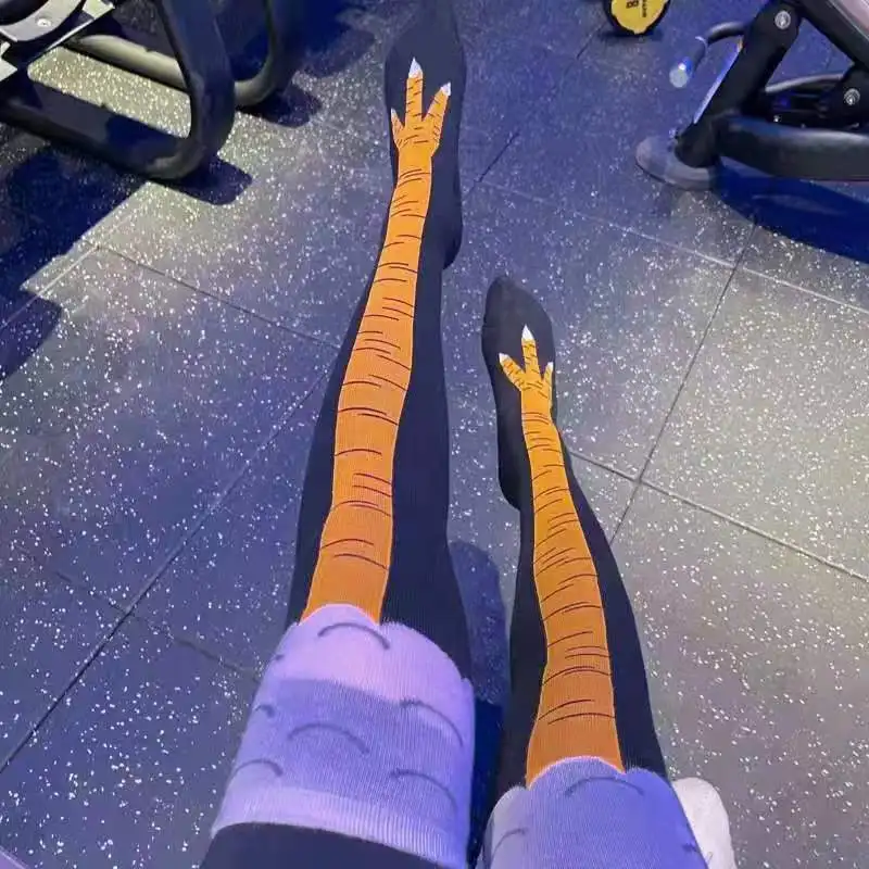 Funny Chicken Leg Socks - Calzini da donna alla moda con