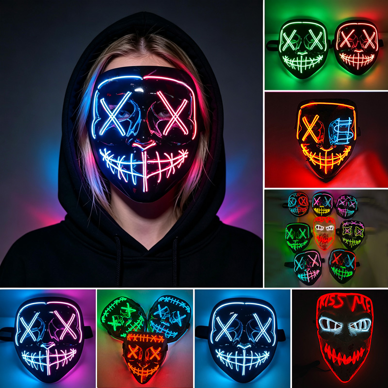 Led Purge Mask Halloween - Personalizzazione professionale Maschera di spurgo a