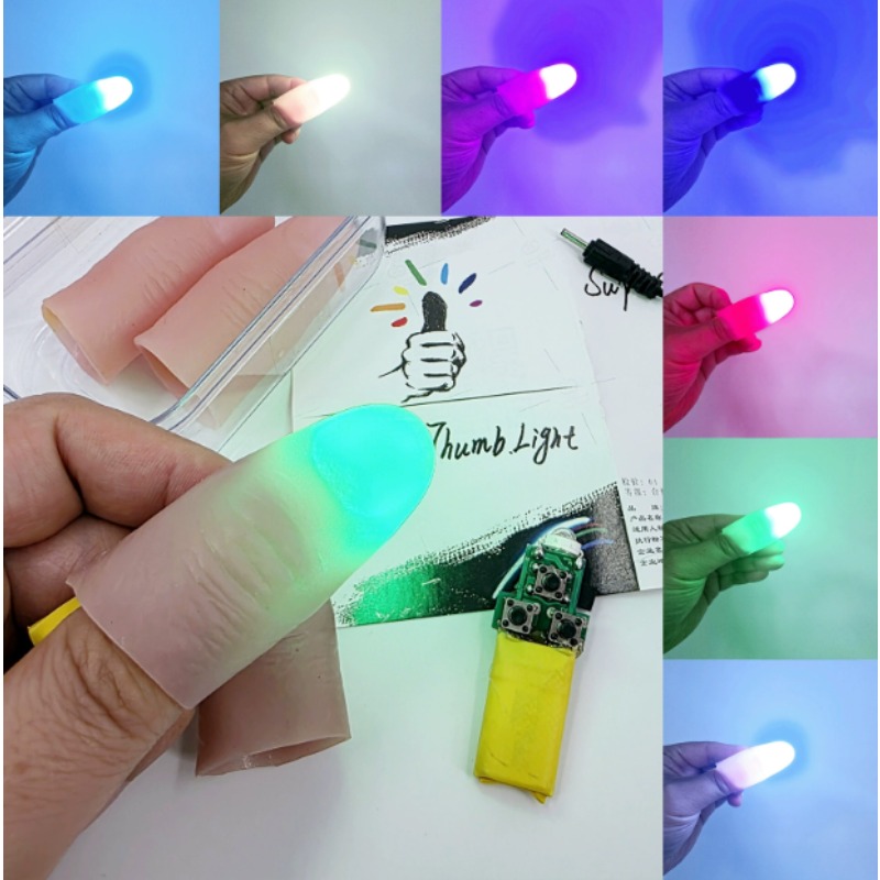 Thumb Tip Magic Trick Set - Set di coppie di luci a