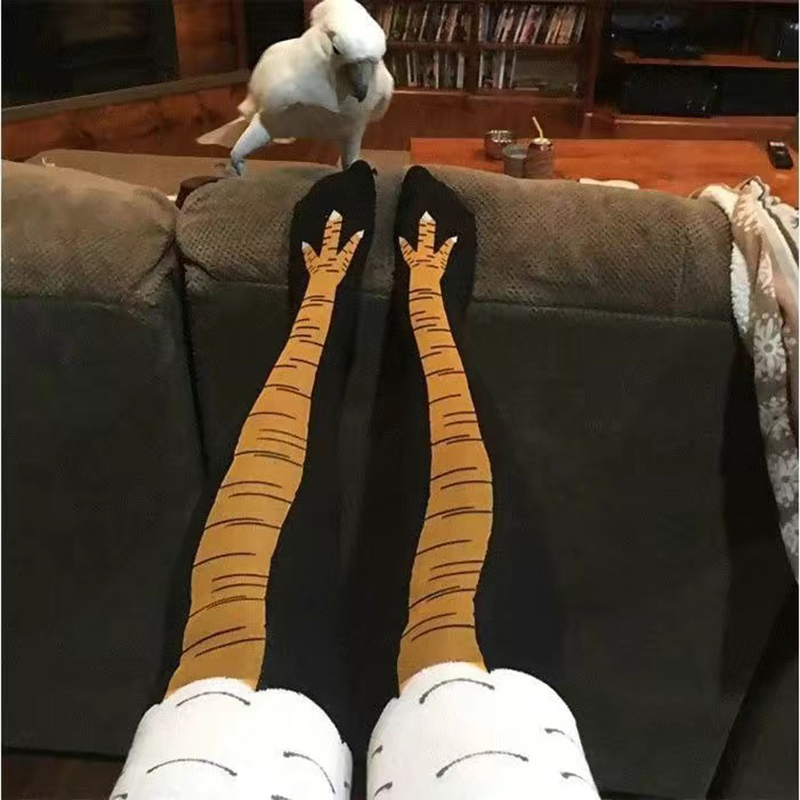 Funny Chicken Leg Socks - Calzini da donna a forma di