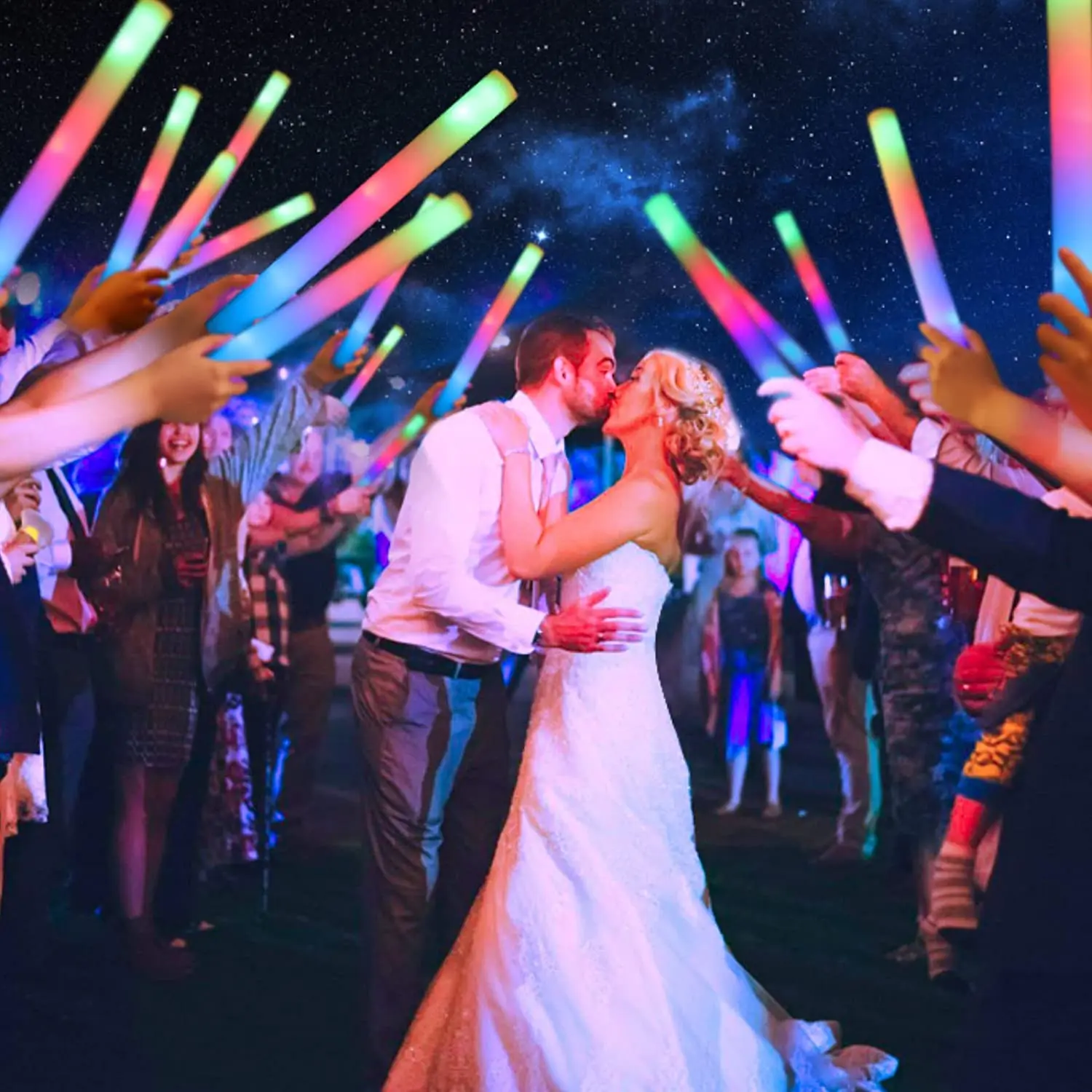 Flashing Led Foam Sticks Party - Bastoncini LED luminosi, bastoncini in schiuma