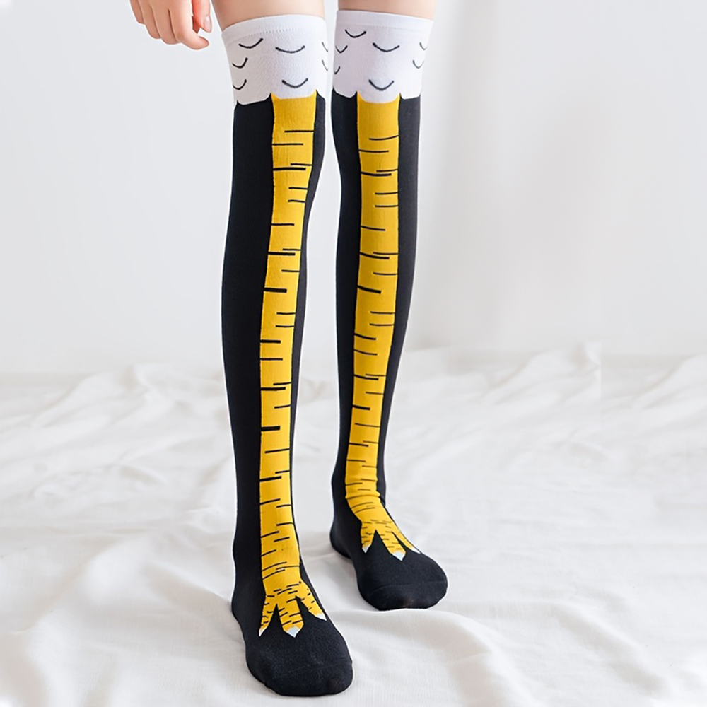 Funny Chicken Leg Socks - 1 Paio di Calze al Ginocchio