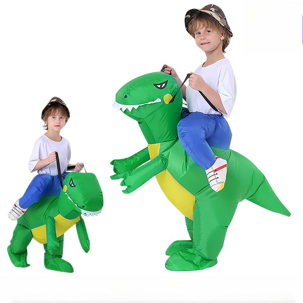 Costumes - ZOETOPKID Costume Gonfiabile da Dinosauro Verde,
