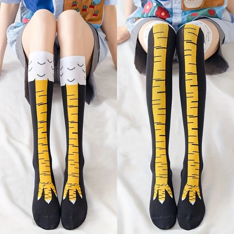 Funny Chicken Leg Socks - 1/2 paia di calze lunghe da