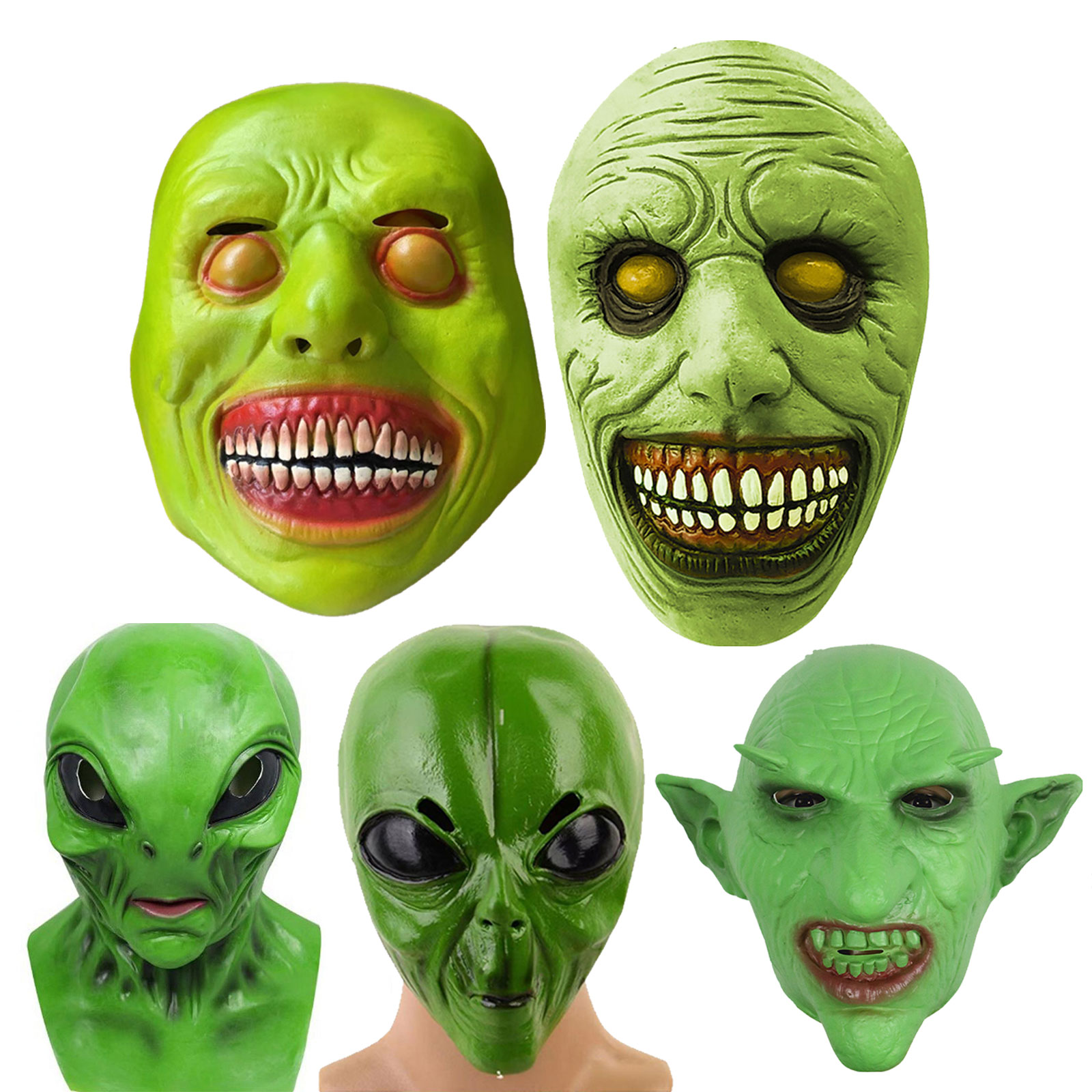 Latex Alien Mask Realistic - Maschera alieno di Halloween Maschera realistica
