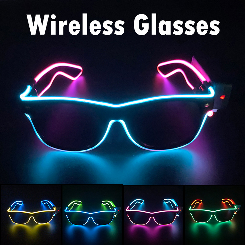 Glow In The Dark Party Glasses - Occhiali da sole LED freddi senza