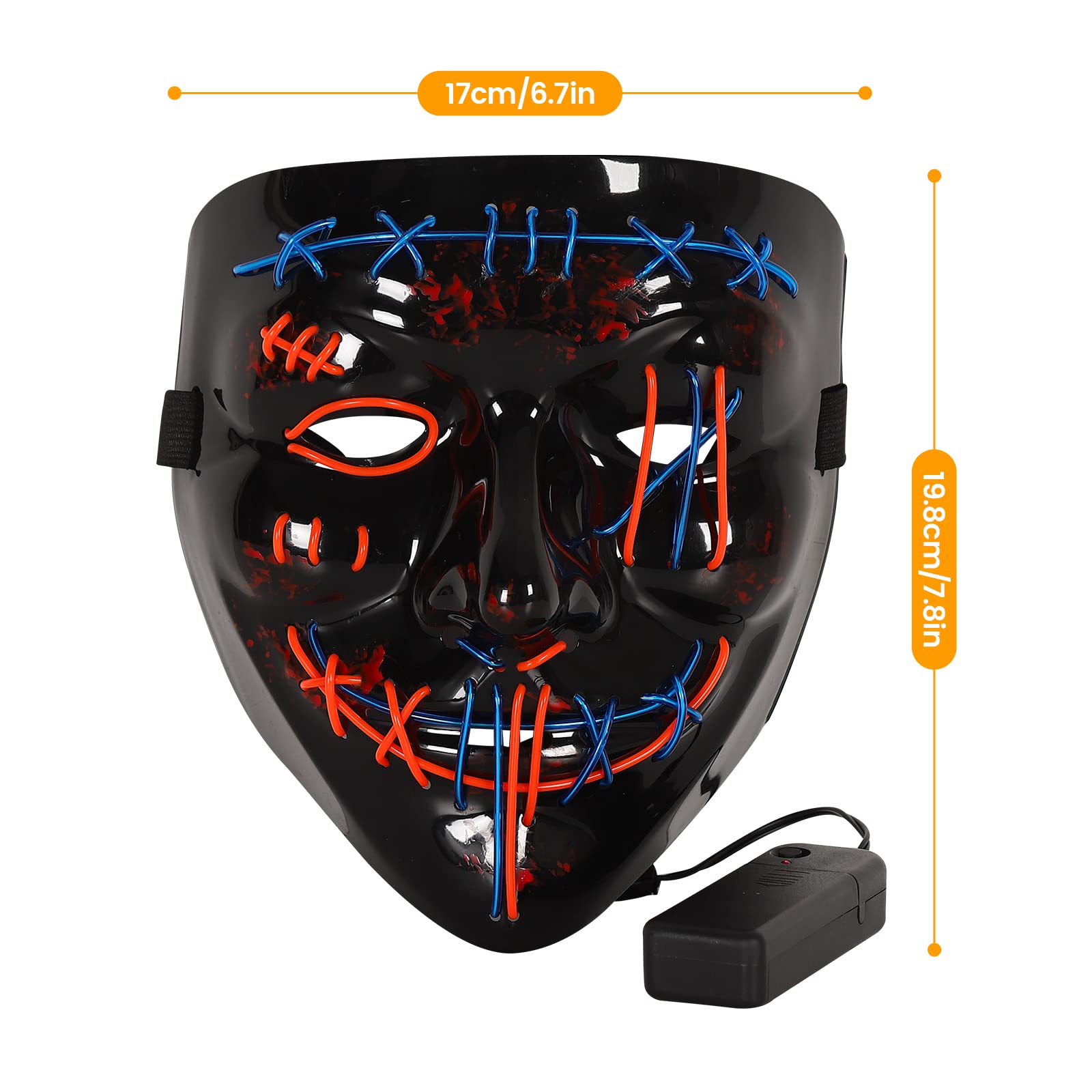 Confezione da 3 maschere spave - Led Purge Mask Halloween recensione e prezzo