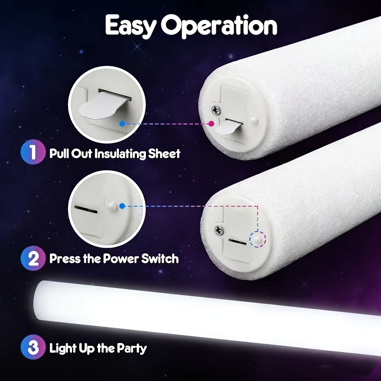 20/30 bastoncini luminosi a LE - Flashing Led Foam Sticks Party recensione e prezzo