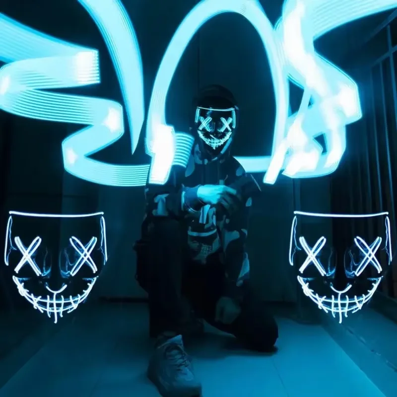 Maschera LED Neon Wireless Lum - Led Purge Mask Halloween recensione e prezzo