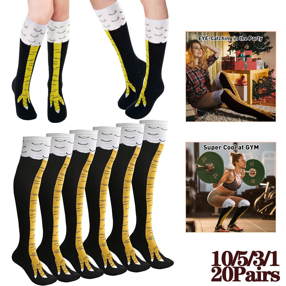 1-20 paia divertenti calzini a - Funny Chicken Leg Socks recensione e prezzo