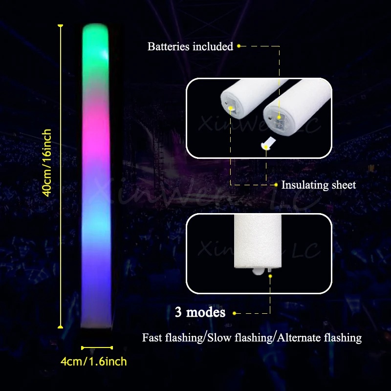 1/15/30 pezzi di bastoncini lu - Flashing Led Foam Sticks Party recensione e prezzo