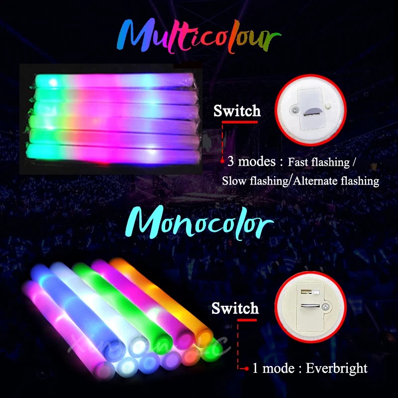 1/15/30 pezzi di bastoncini lu - Flashing Led Foam Sticks Party recensione e prezzo