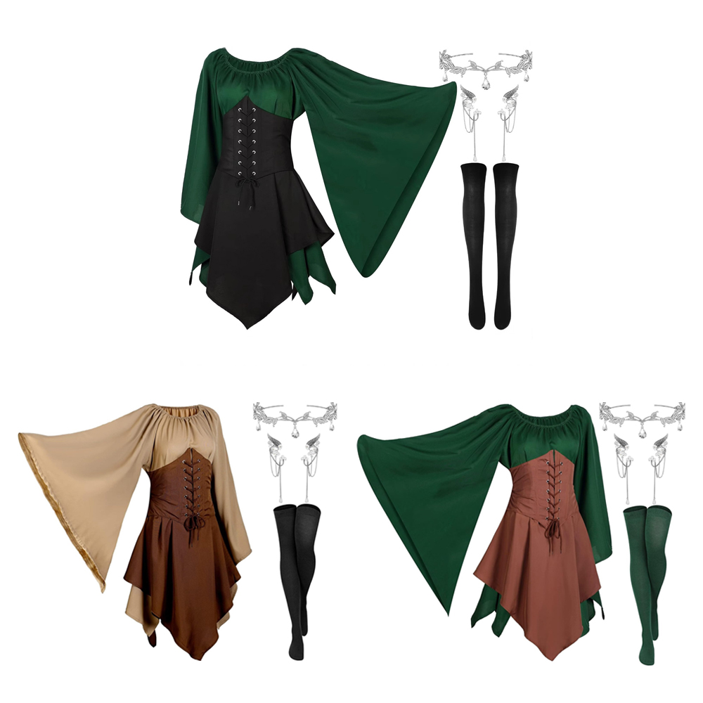 Costume da elfo medievale per  - Medieval Renaissance Dress Women recensione e prezzo