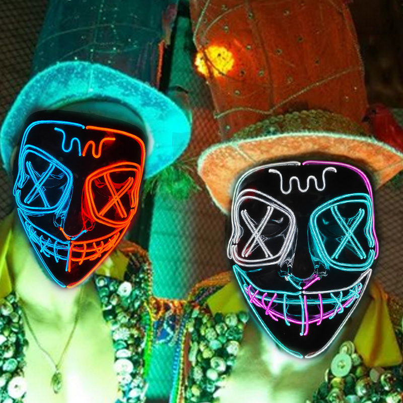 Maschera luminosa a LED senza  - Led Purge Mask Halloween recensione e prezzo