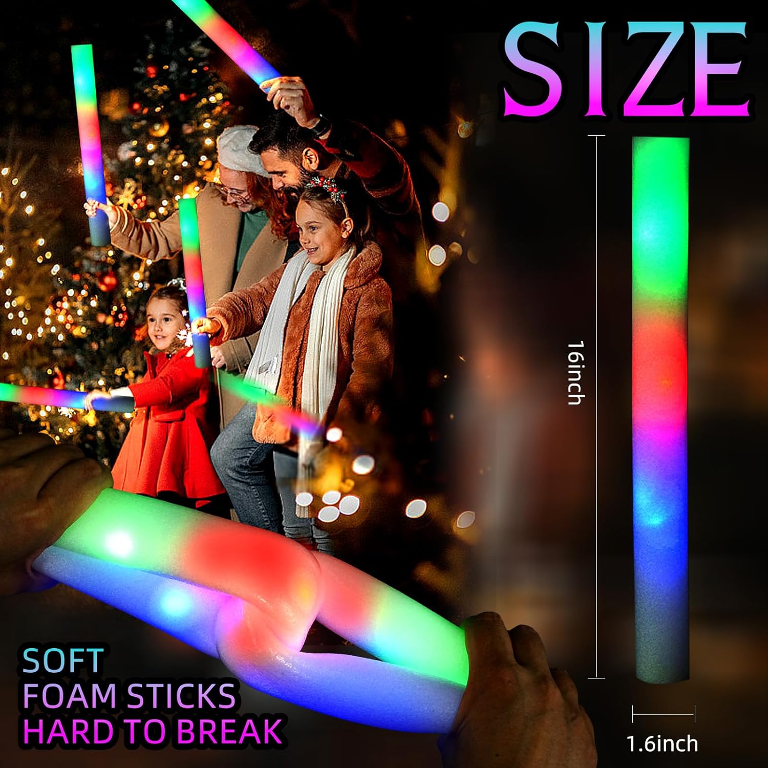 Bastoncini luminosi in schiuma - Flashing Led Foam Sticks Party recensione e prezzo