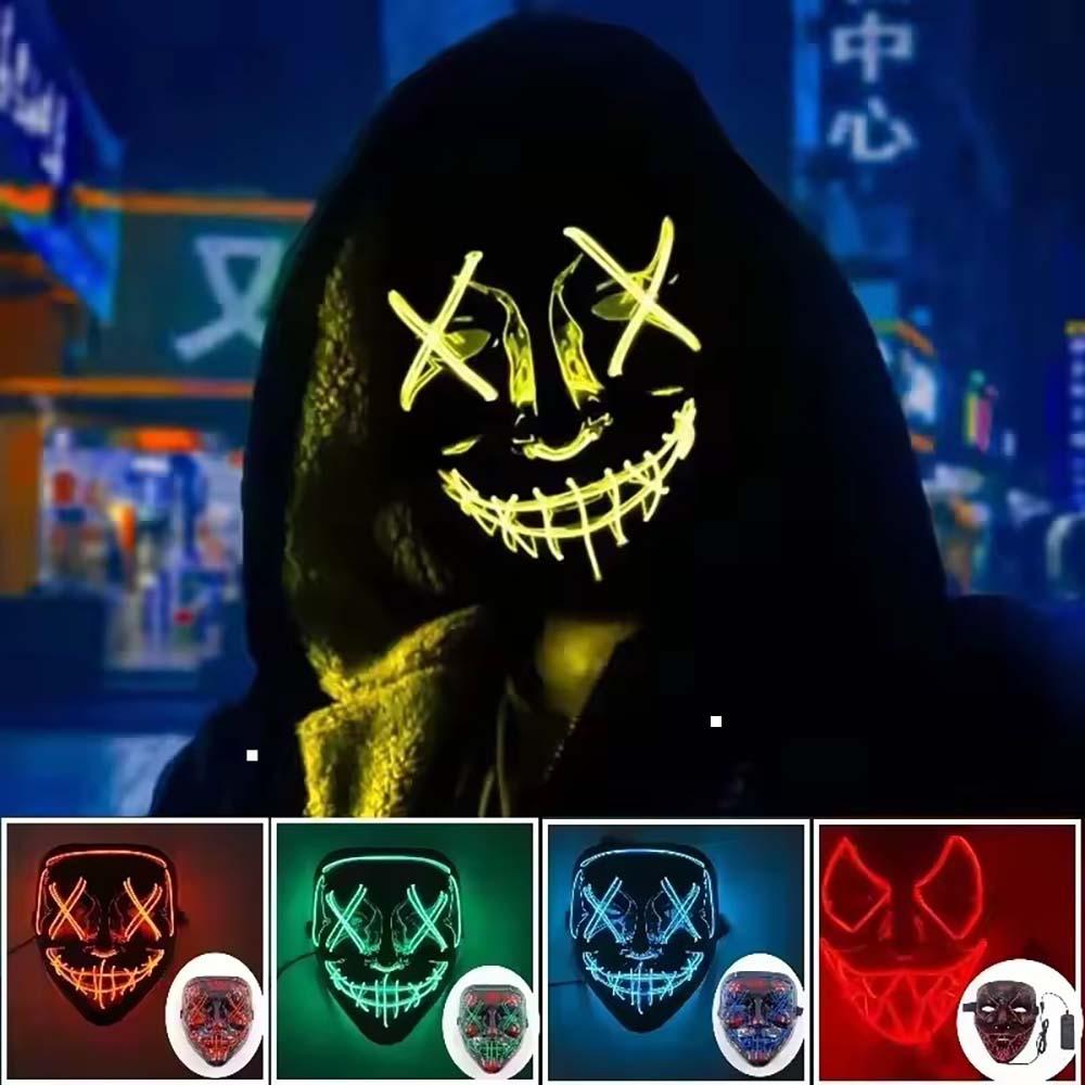 Maschera LED Neon Wireless Lum - Led Purge Mask Halloween recensione e prezzo