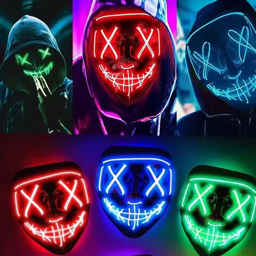 Maschera LED Neon Wireless Lum - Led Purge Mask Halloween recensione e prezzo