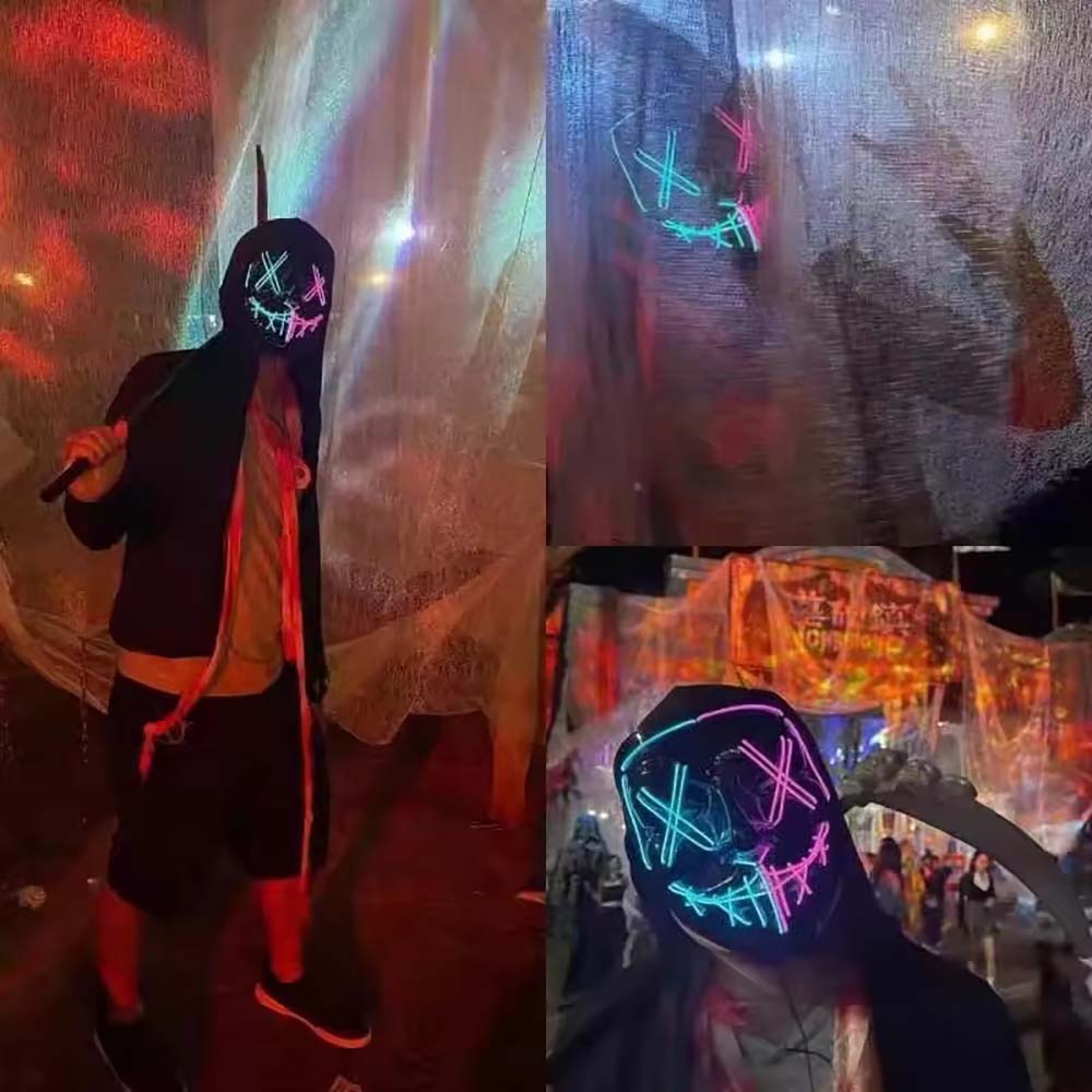 Maschera LED Neon Wireless Lum - Led Purge Mask Halloween recensione e prezzo