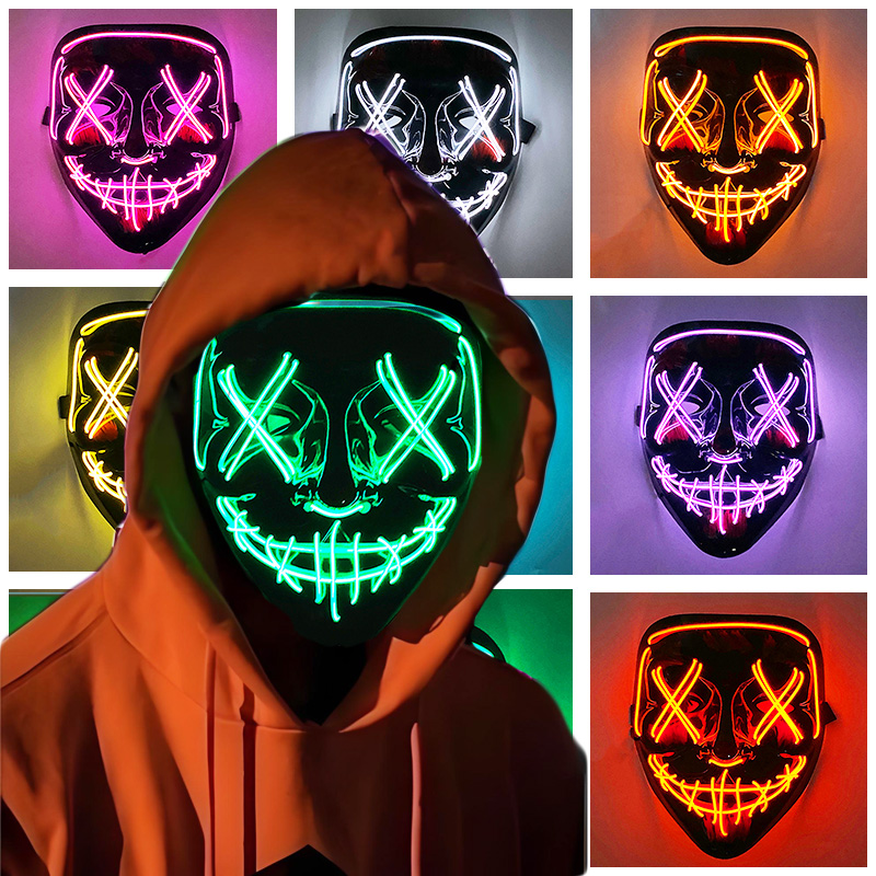 Incandescente Cosplay EL Wire  - Led Purge Mask Halloween recensione e prezzo