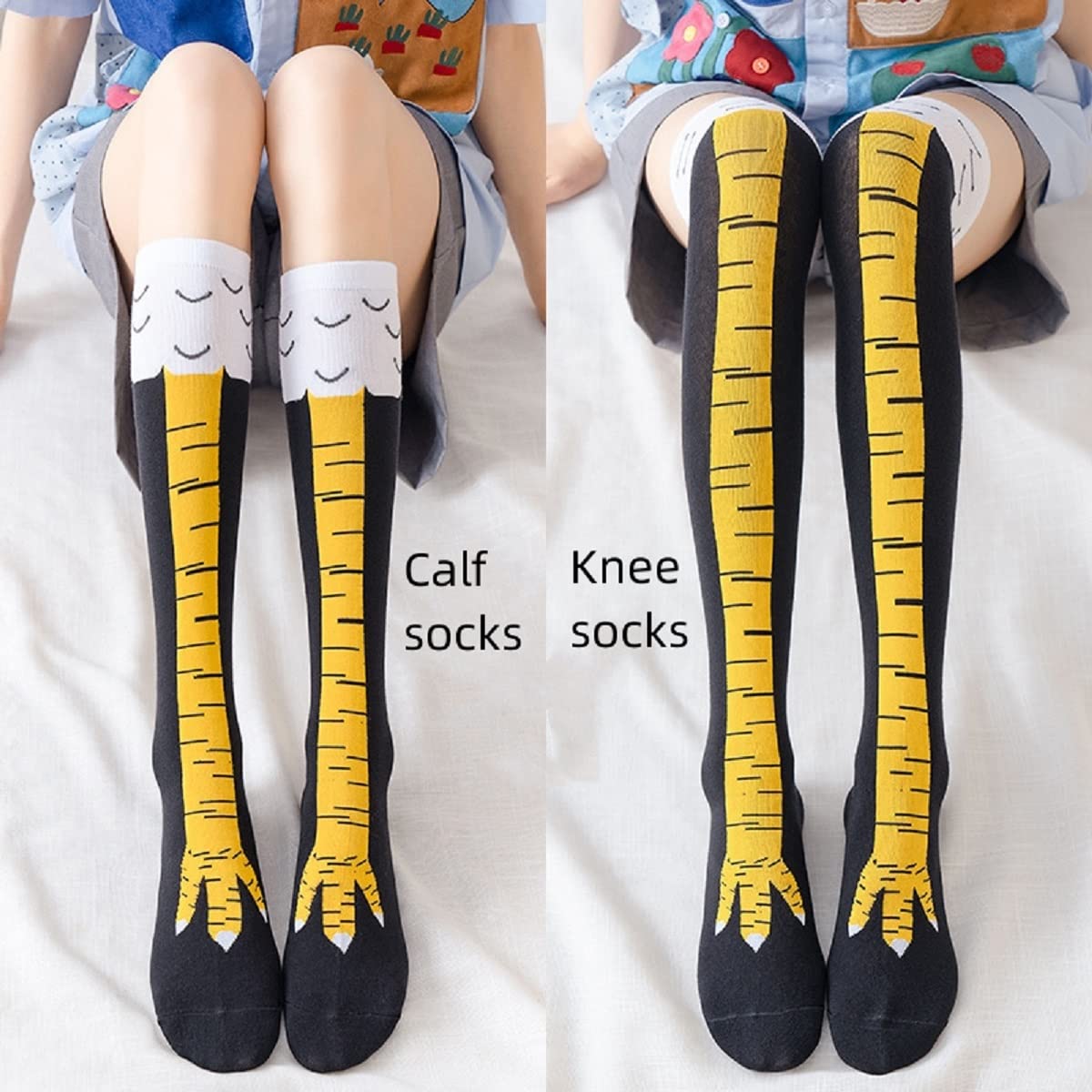 1/2 paia di calzini alti al gi - Funny Chicken Leg Socks recensione e prezzo
