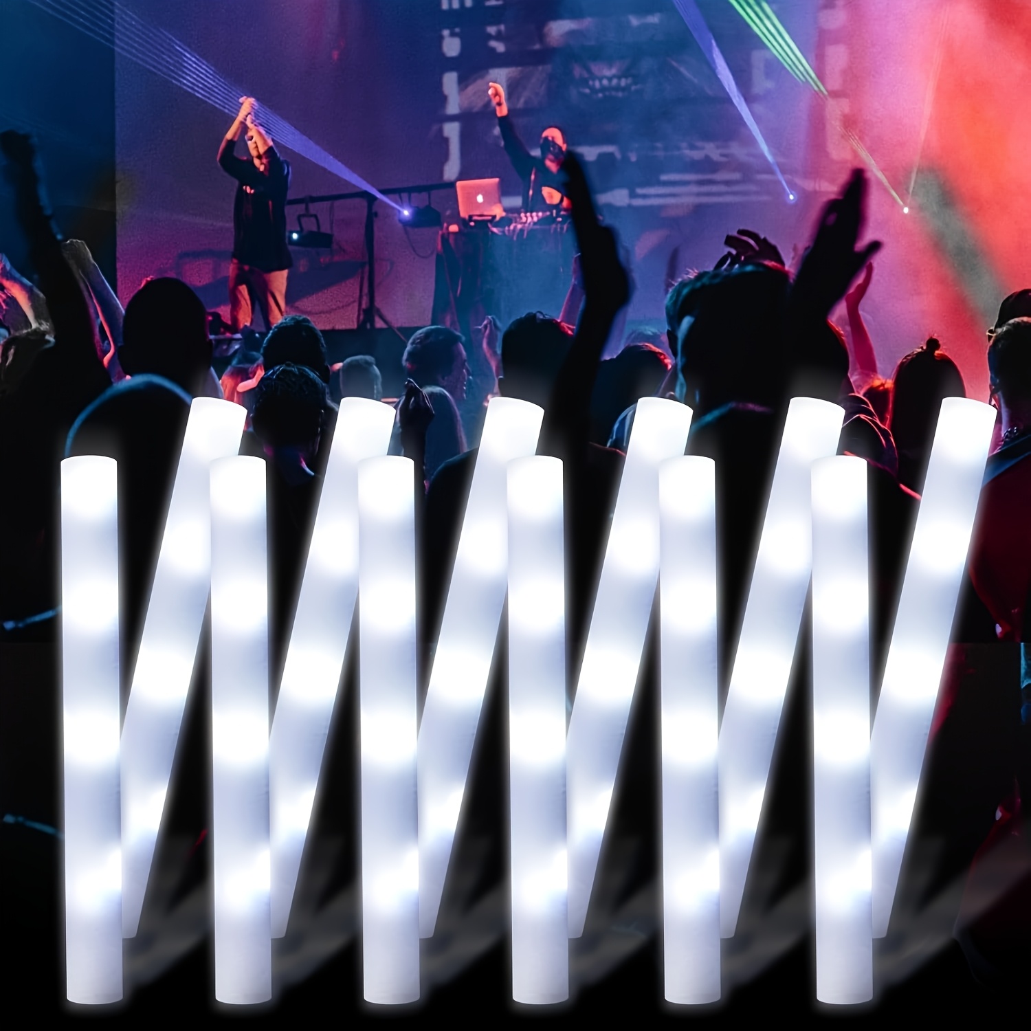 30 bastoncini luminosi a LED i - Flashing Led Foam Sticks Party recensione e prezzo
