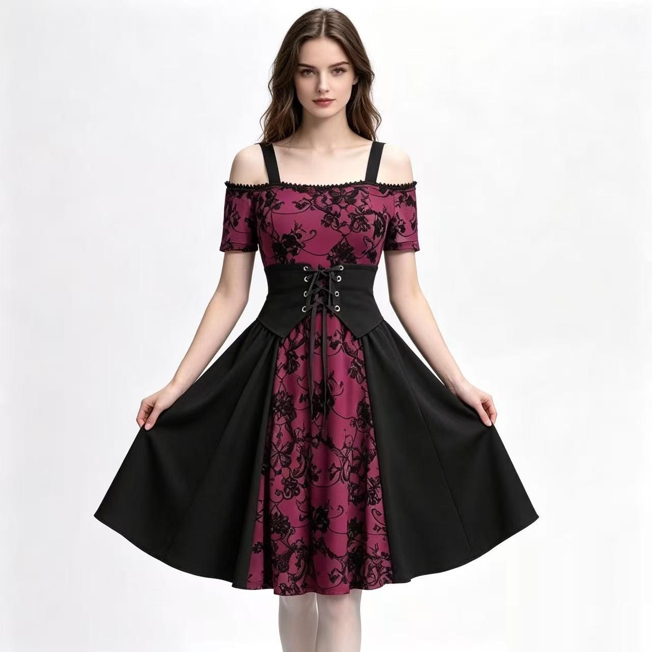 Abito Corto da Donna Gotico Me - Medieval Renaissance Dress Women recensione e prezzo