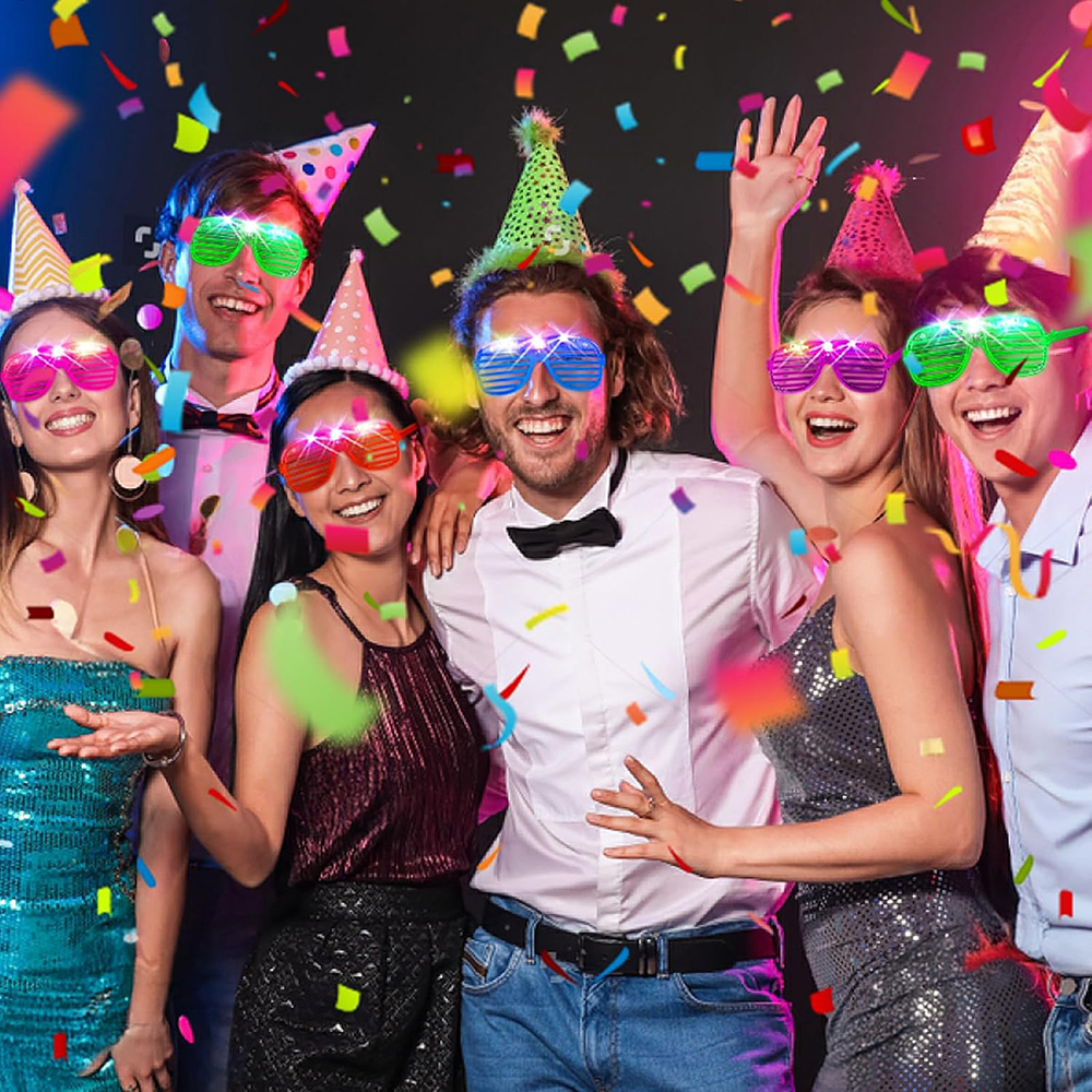 Occhiali LED 6 colori al neon  - Glow In The Dark Party Glasses recensione e prezzo