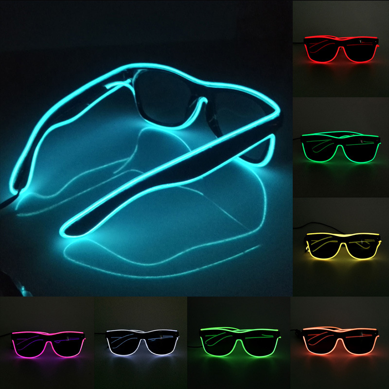 1PC lampeggiante EL Wire Led o - Glow In The Dark Party Glasses recensione e prezzo