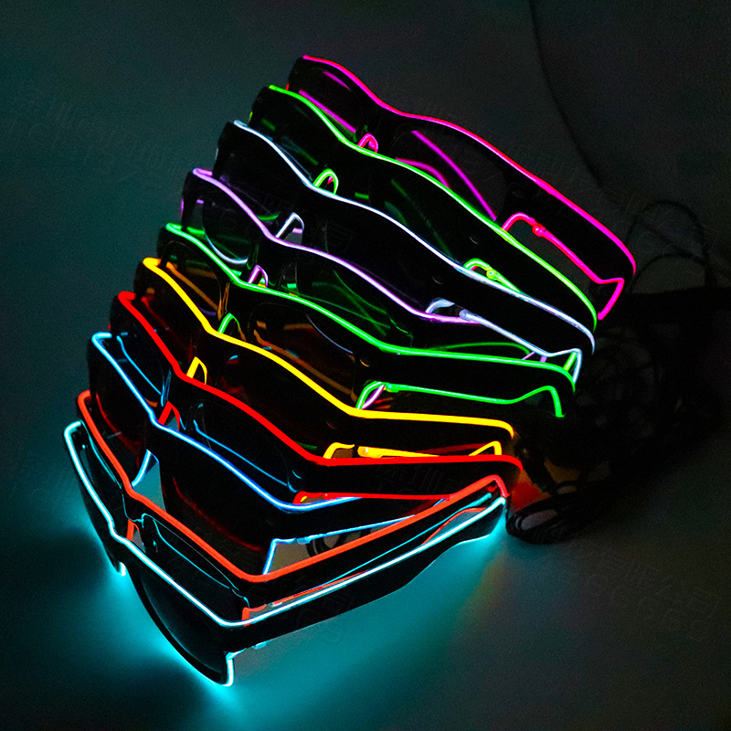 1PC lampeggiante EL Wire Led o - Glow In The Dark Party Glasses recensione e prezzo