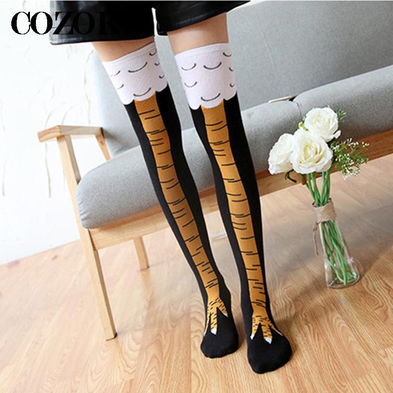 Calzini alti al ginocchio da d - Funny Chicken Leg Socks recensione e prezzo