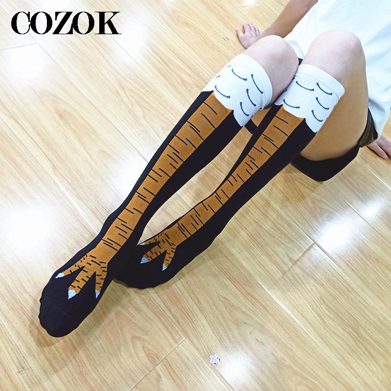 Calzini alti al ginocchio da d - Funny Chicken Leg Socks recensione e prezzo