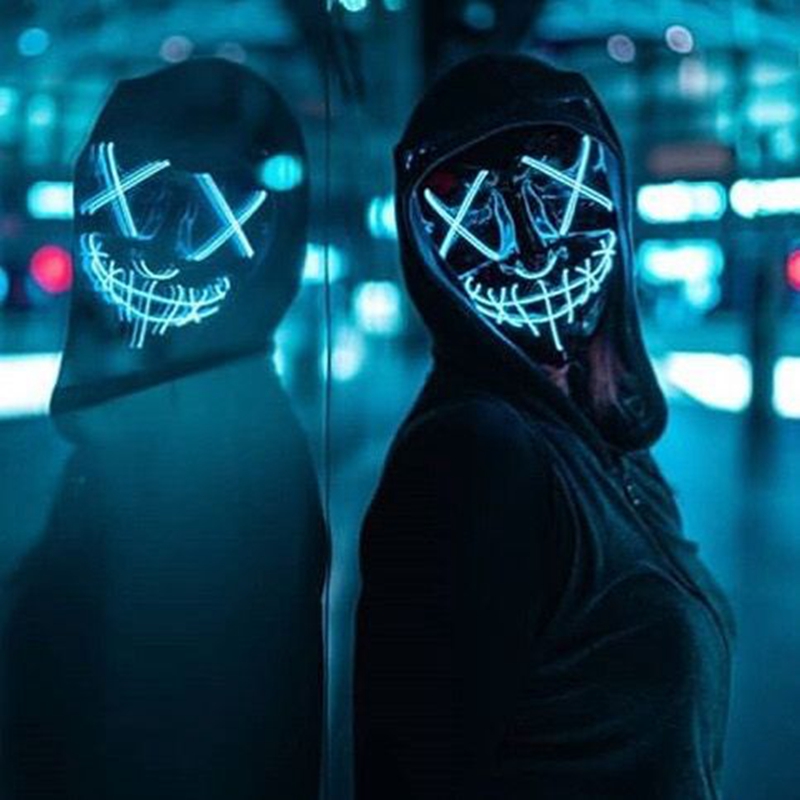 1P Scary Halloween Colplay Lig - Led Purge Mask Halloween recensione e prezzo