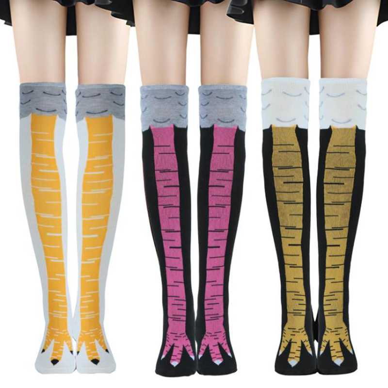 1-4 Paia di Calze al Ginocchio - Funny Chicken Leg Socks recensione e prezzo